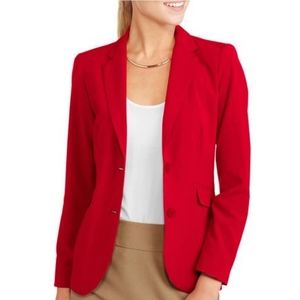 💫Women's Classic Career Blazer Red Size 4
